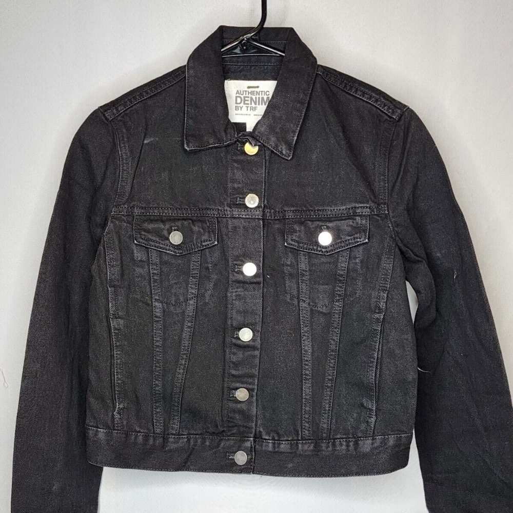 Authentic Denim Black Jean Jacket - Classic Womens Trucker Style